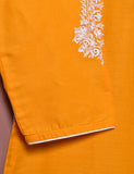 Cotton Embroidered Stitched Kurti - Camellia (TS-031B-Yellow)