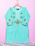 Cotton Embroidered Stitched Kurti - Glorious hues (TS-042B-SkyBlue)
