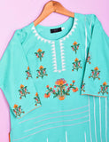 Cotton Embroidered Stitched Kurti - Glorious hues (TS-042B-SkyBlue)