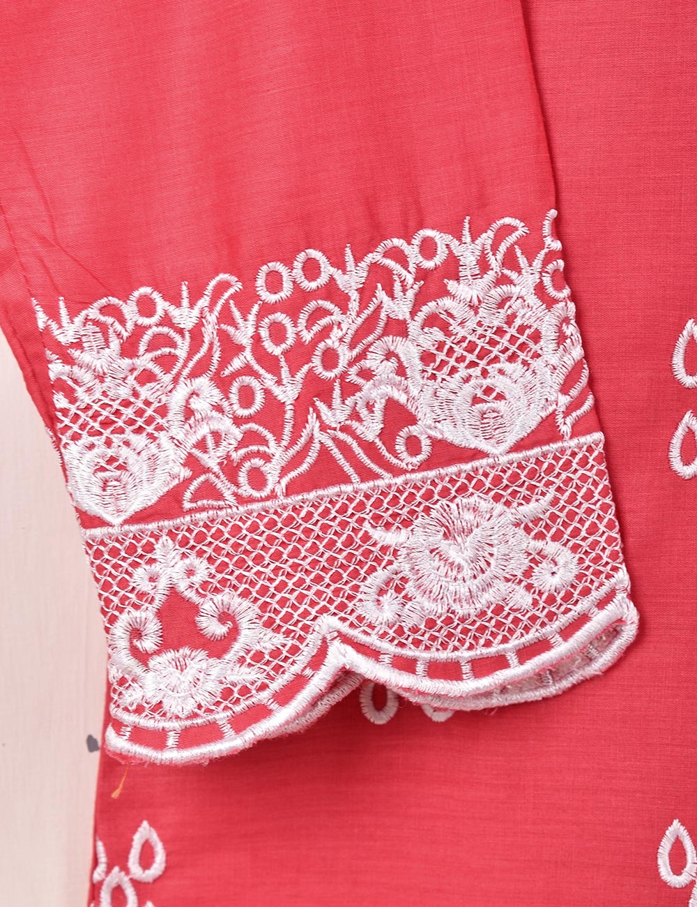 Cotton Embroidered Stitched Kurti - Tulip (TS-059B-Pink)