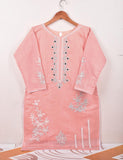 Paper Cotton Embroidered Stitched Kurti With Mirror Work - Reflection (TS-062A-Pink)