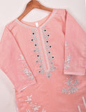 Paper Cotton Embroidered Stitched Kurti With Mirror Work - Reflection (TS-062A-Pink)