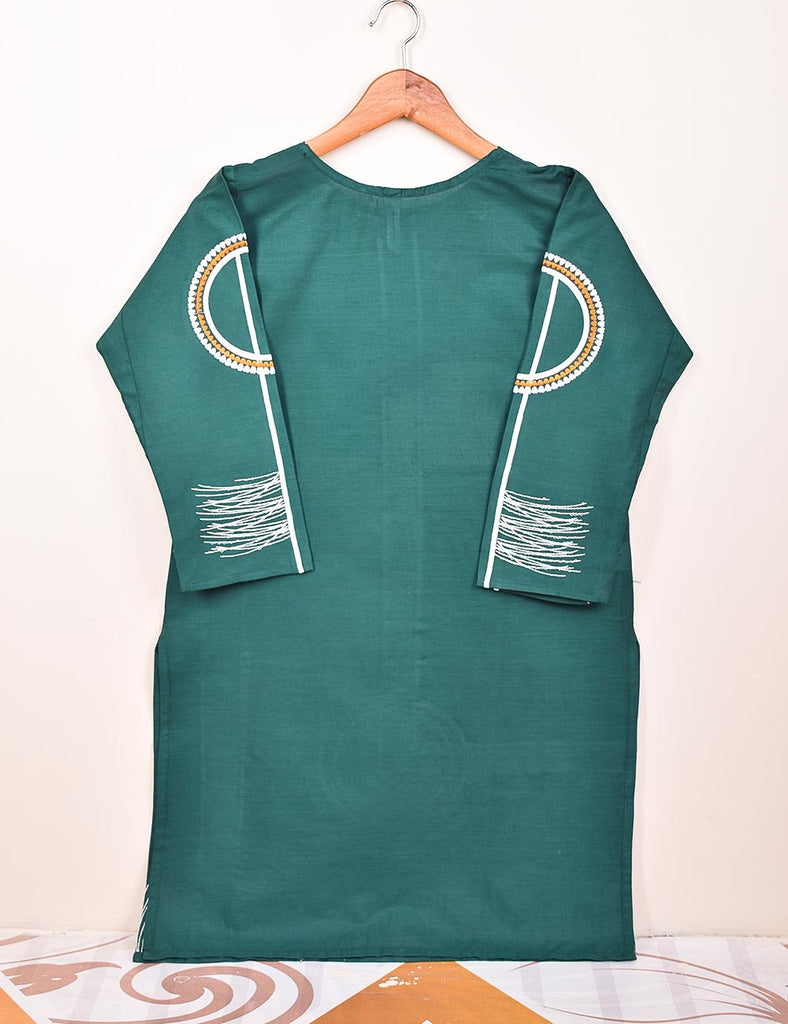 Cotton Embroidered Stitched Kurti - Revolution (TS-067A-Turquoise)