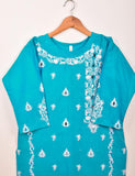Cotton Embroidered Stitched Kurti With Mirror Work - Bumblebee (TS-068C-Blue)