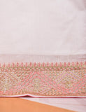 Semi Formal Paper Cotton Fabric Embroidered Stitched Kurti - Equinox (T20-040C-White)