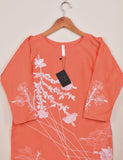 TS-090A-Peachypink - Cotton Embroidered Stitched Kurti