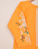 Cotton Embroidered Stitched Kurti - Majestic Cage (TS-021H-Yellow)
