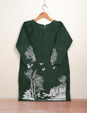 Cotton Embroidered Stitched Kurti - Shajar (TS-097-Green)