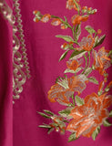 Cotton Embroidered Kurti - Tropical Hibiscus (T20-017-Fuschia)