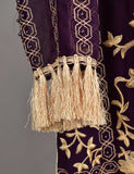 Exclusive Chiffon Embroidered Kurti - Violet Castle (TIE-06B)