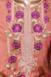 3 Pc Unstitched Embroidered Lawn Dress with Lawn Printed Dupatta & Embroidered Cotton Trouser - Wild Dream (ZLE-3B)