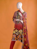 FR-1A - Aesthetic Mix  |  Linen Embroidered & Printed Unstitched Dress