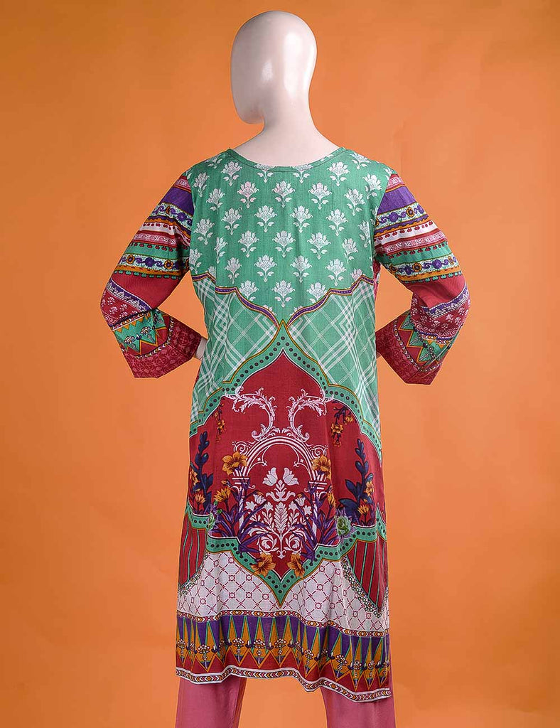 FR-4B - Floral Labyrinth   |  Linen Embroidered & Printed Unstitched Dress