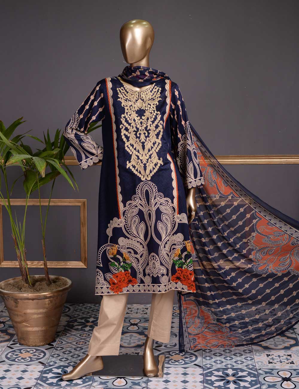 Wild Dreams (Gi-03) | 3 Pcs Un-stitched Embroidered Lawn Dress