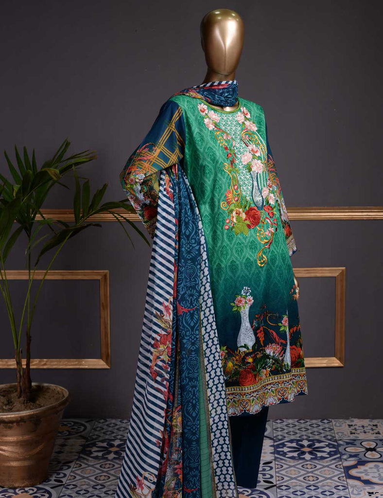 Day Dreams (Gi-10) | 3 Pcs Un-stitched Embroidered Lawn Dress